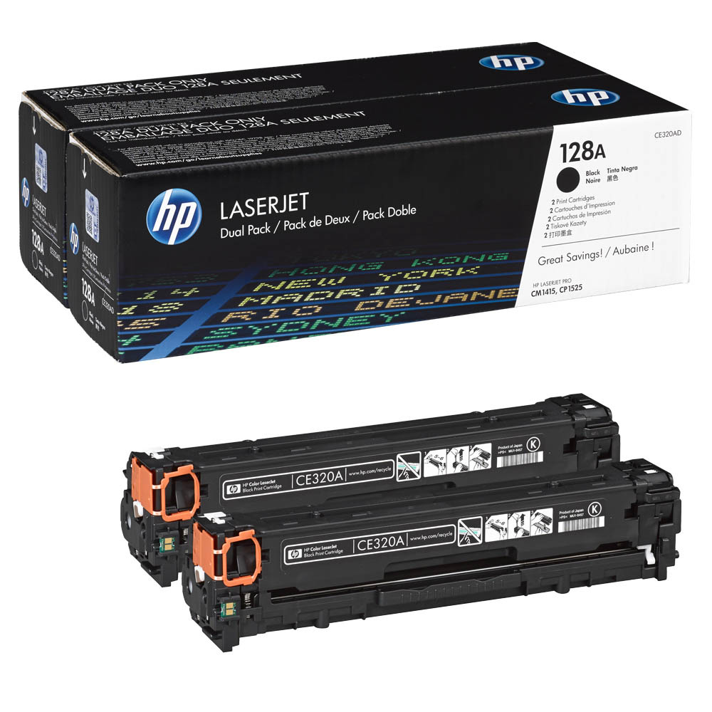 Купить HP CE320AD два картриджа, № 128A HP CE320AD два картриджа, № 128A