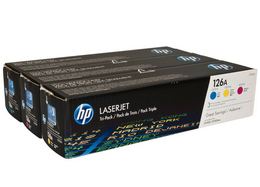 Купить HP CF341A набор картриджей (3шт.), № 126A HP CF341A набор картриджей (3шт.), № 126A